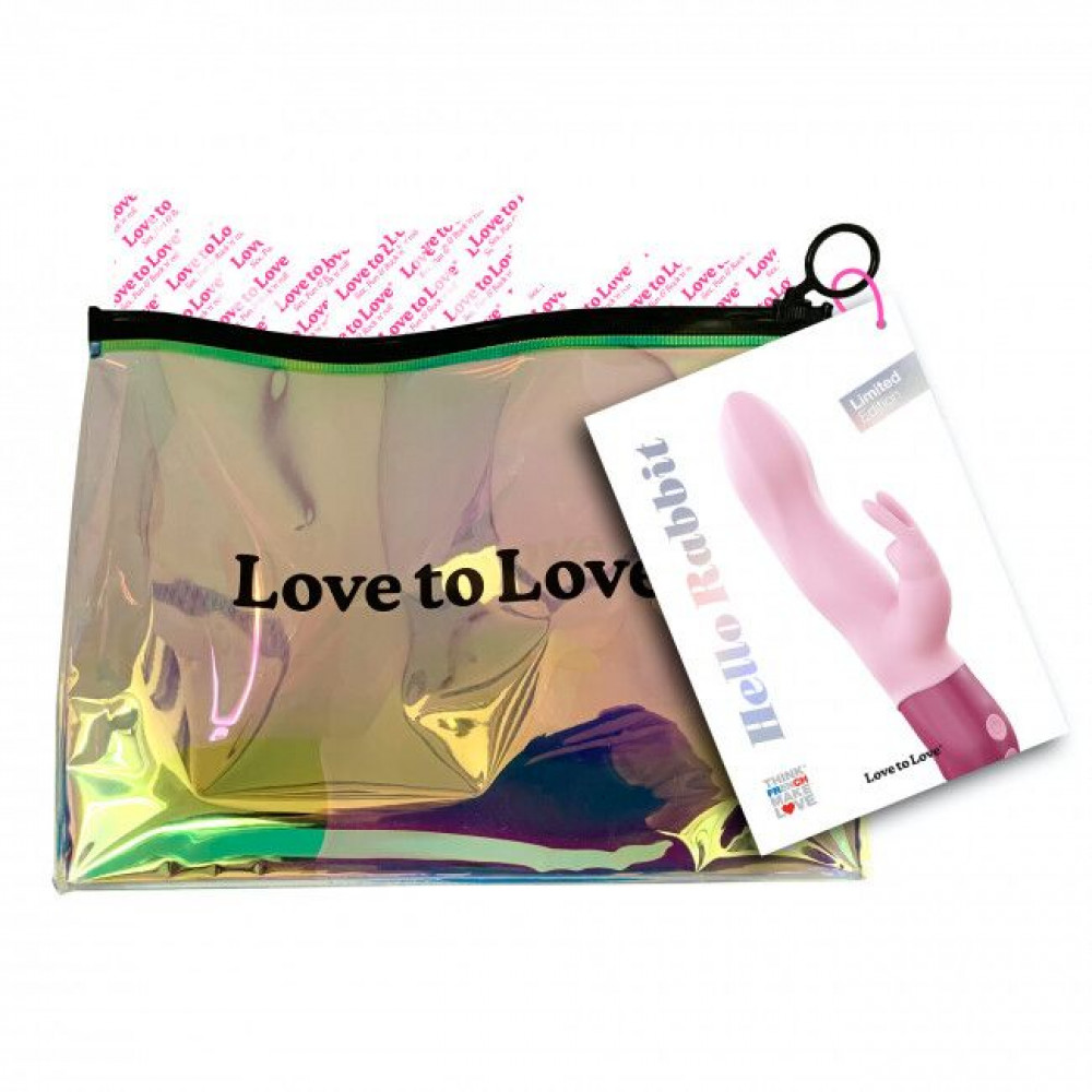 Вибратор-кролик - Вибратор-кролик Love To Love Hello Rabbit Rose с гибким стволом и стимуляцией точки G, 2 мотора 1