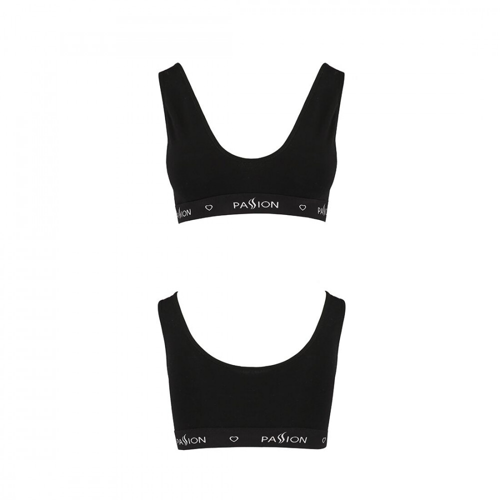 Эротические комплекты - Спортивный топ с широкой резинкой Passion PS004 TOP black, size L 3