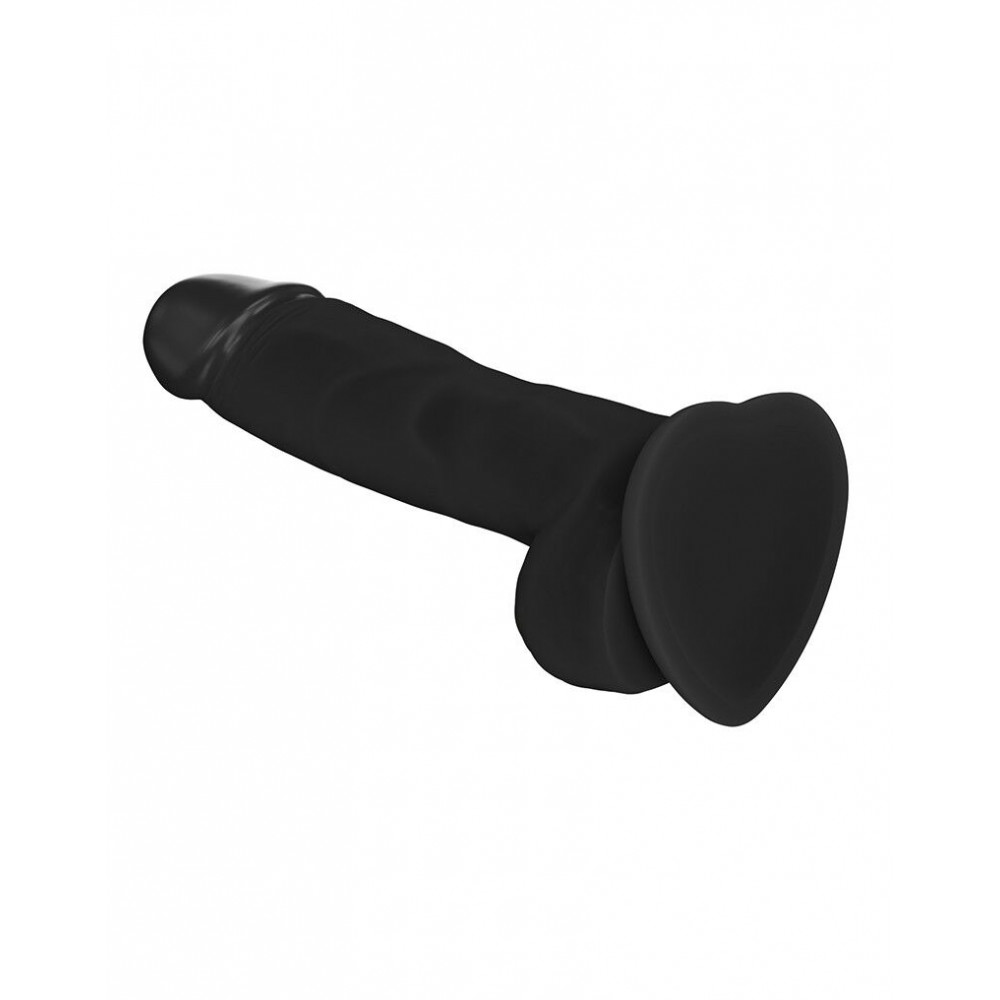 Фаллоимитаторы на присоске, двойные - Реалистичный фаллоимитатор Strap-On-Me SOFT REALISTIC DILDO Black - Size L 1