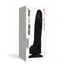 Реалистичный фаллоимитатор Strap-On-Me SOFT REALISTIC DILDO Black - Size L