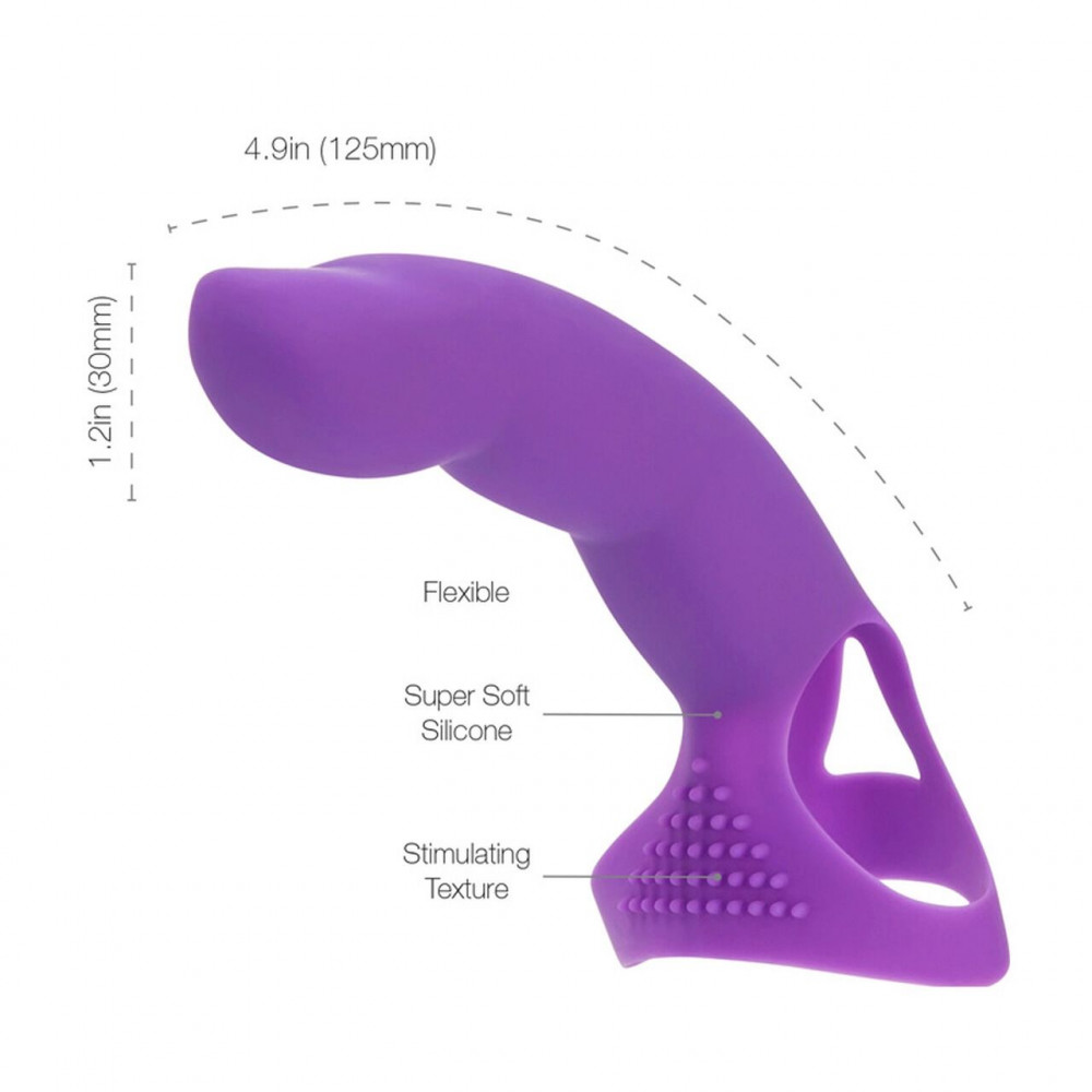 Дилдо - Насадка на палец Simple&True Extra Touch Finger Dong Purple  4