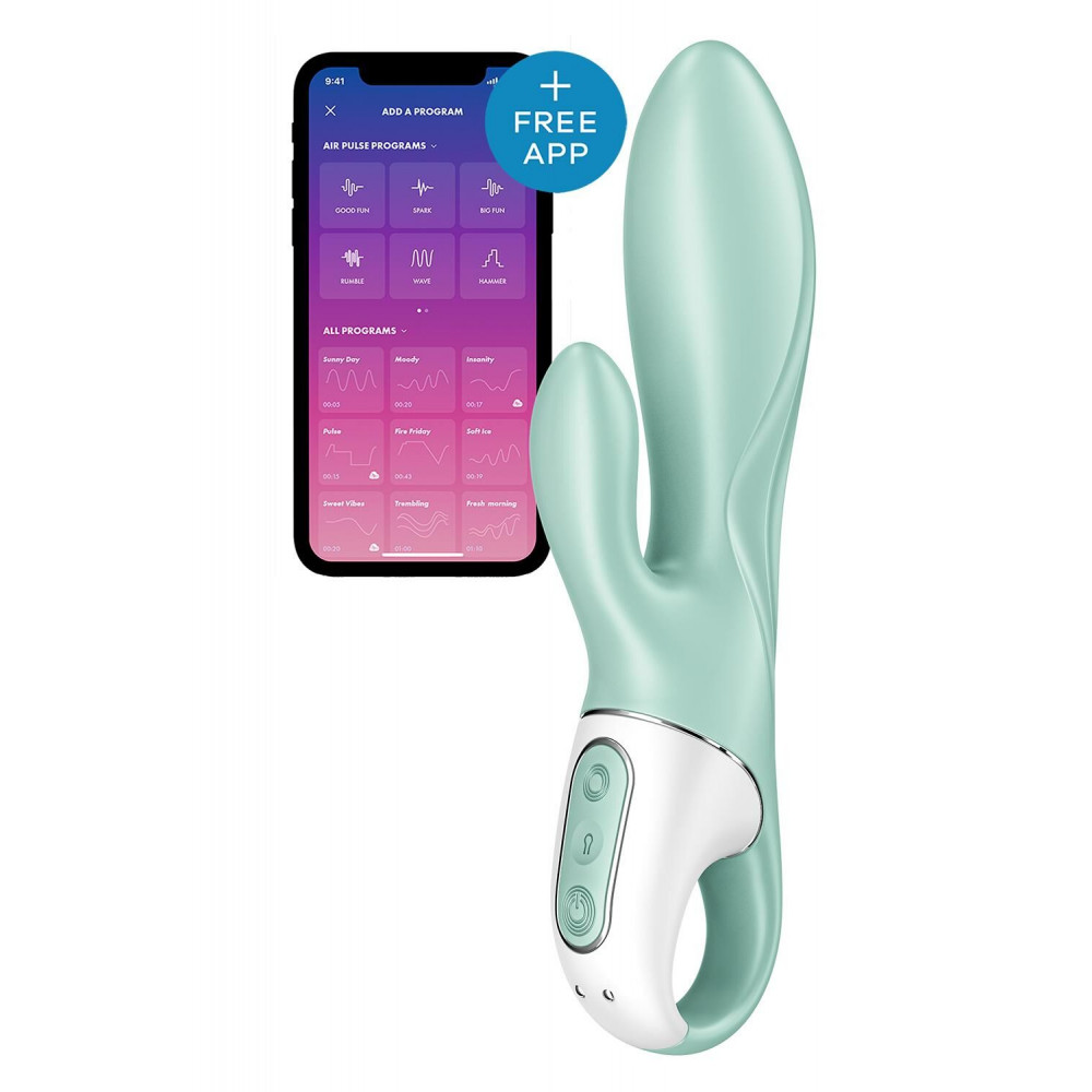 Вибратор-кролик - Смарт вибратор-кролик Satisfyer Air Pump Bunny 5+, надувается