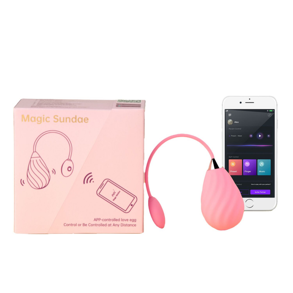 Смарт игрушки - Смарт-виброяйцо Magic Motion Sundae Pink 3