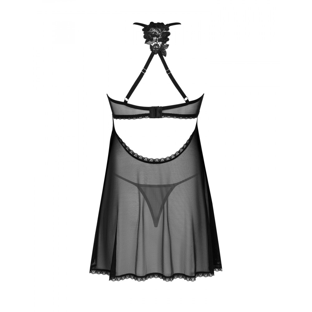 Эротические пеньюары и сорочки - Пеньюар и трусики Obsessive Latinesa babydoll & thong XL/2XL 3