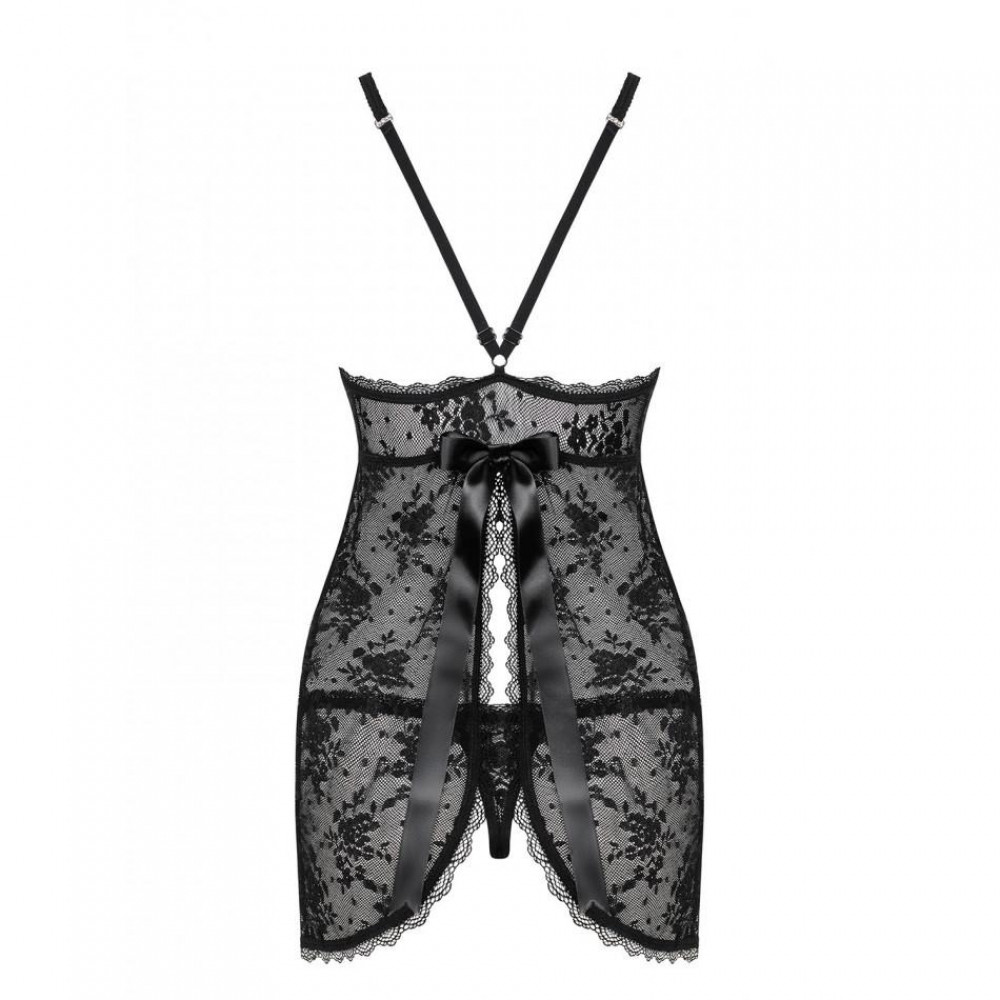 Эротические пеньюары и сорочки - Сорочка Obsessive Behindy babydoll & thong L/XL 1