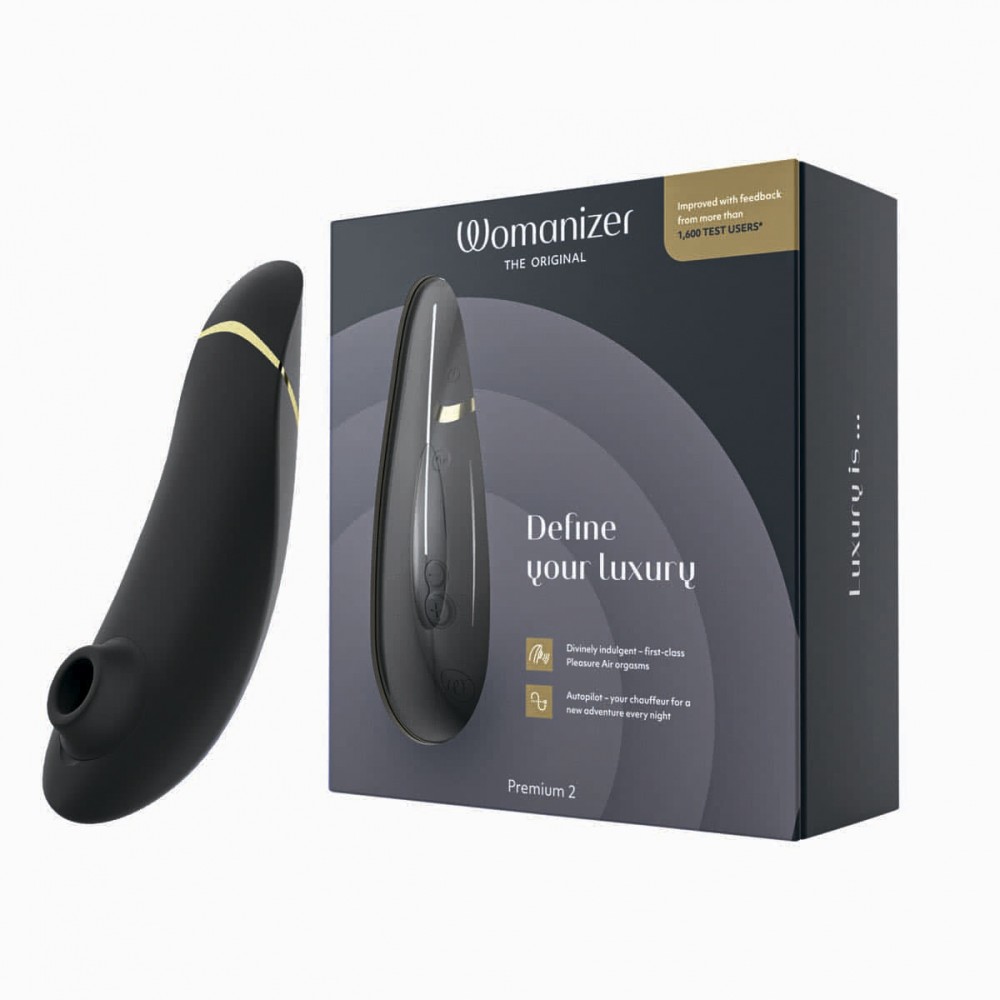 Секс игрушки - Вакуумный клиторальный стимулятор Womanizer Premium 2 BLACK