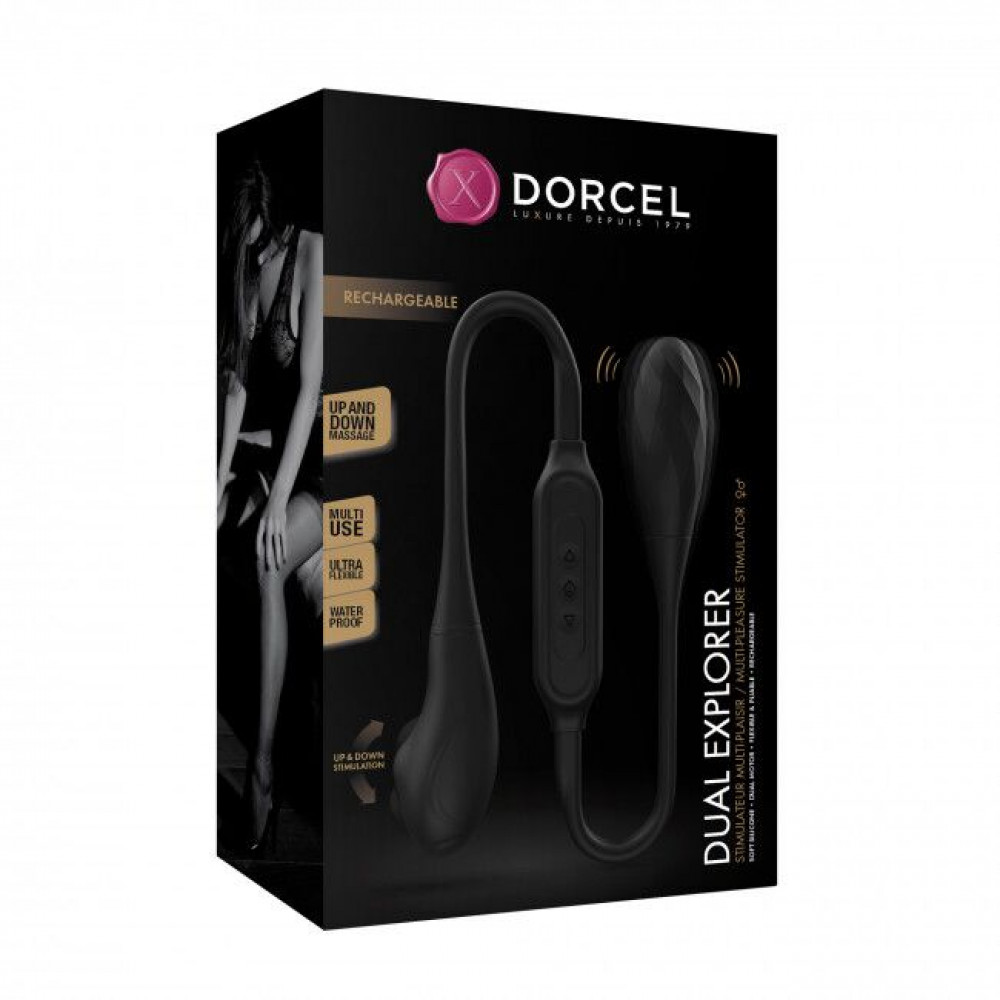 Вибратор - Вибратор на гибкой сцепке со стимуляцией пальчиком Dorcel DUAL EXPLORER 4