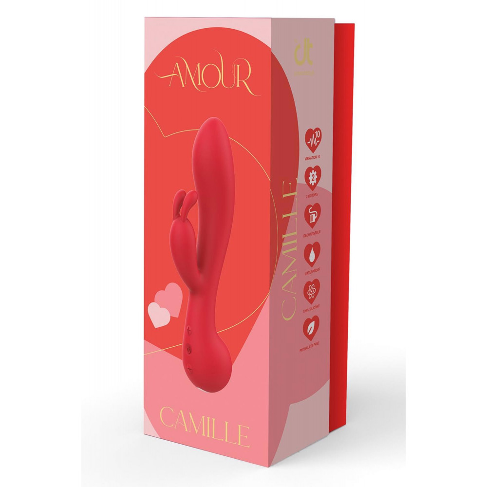 Секс игрушки - Вибратор кролик Dream Toys Amour Camille, красный 3