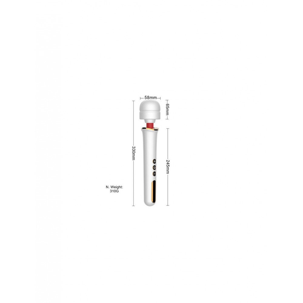 Клиторальный вибратор - Вибратор-Микрофон белый Massager Super Powerful 10 Function 6