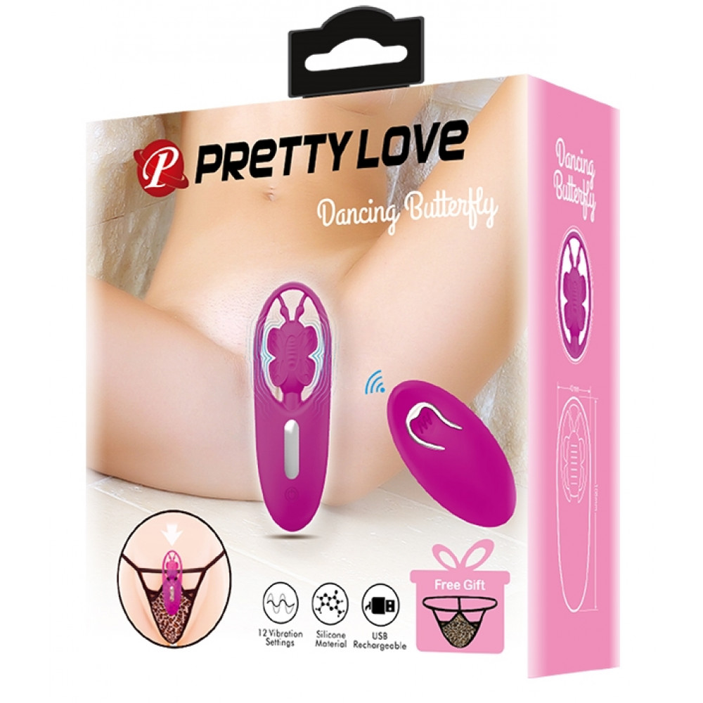 Вибратор - Вибро-стимулятор бабочка с пультом ДУ Pretty Love - Dancing Butterfly, BW-022070ZW 1