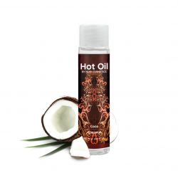 Согревающее съедобное массажное масло вкус: кокос HOT OIL, 100 мл Nuei