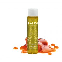 Согревающее съедобное массажное масло вкус: карамель HOT OIL, 100 мл Nuei