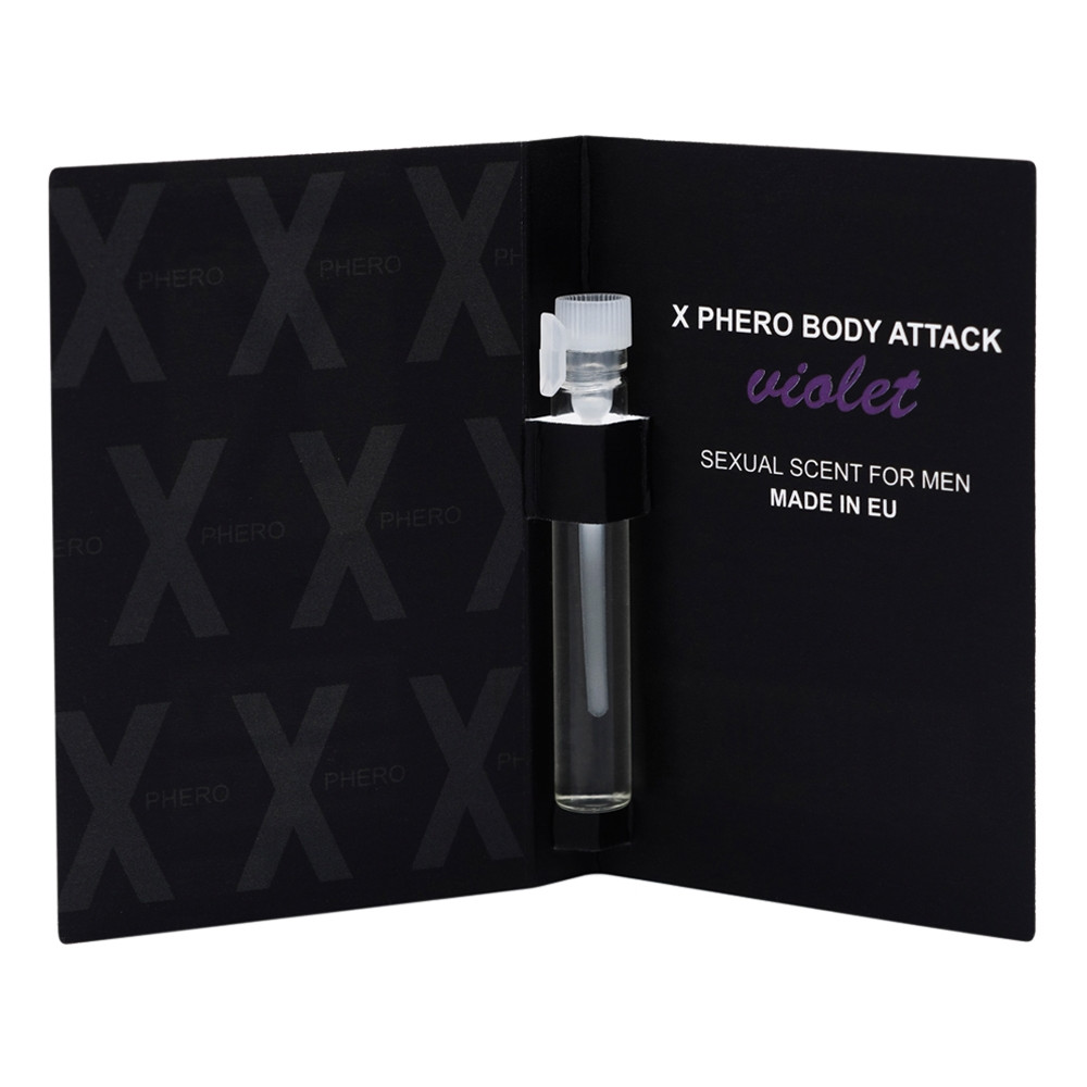  - Духи с феромонами для мужчин X phero Men Violet Body Attack, 1 ml 1