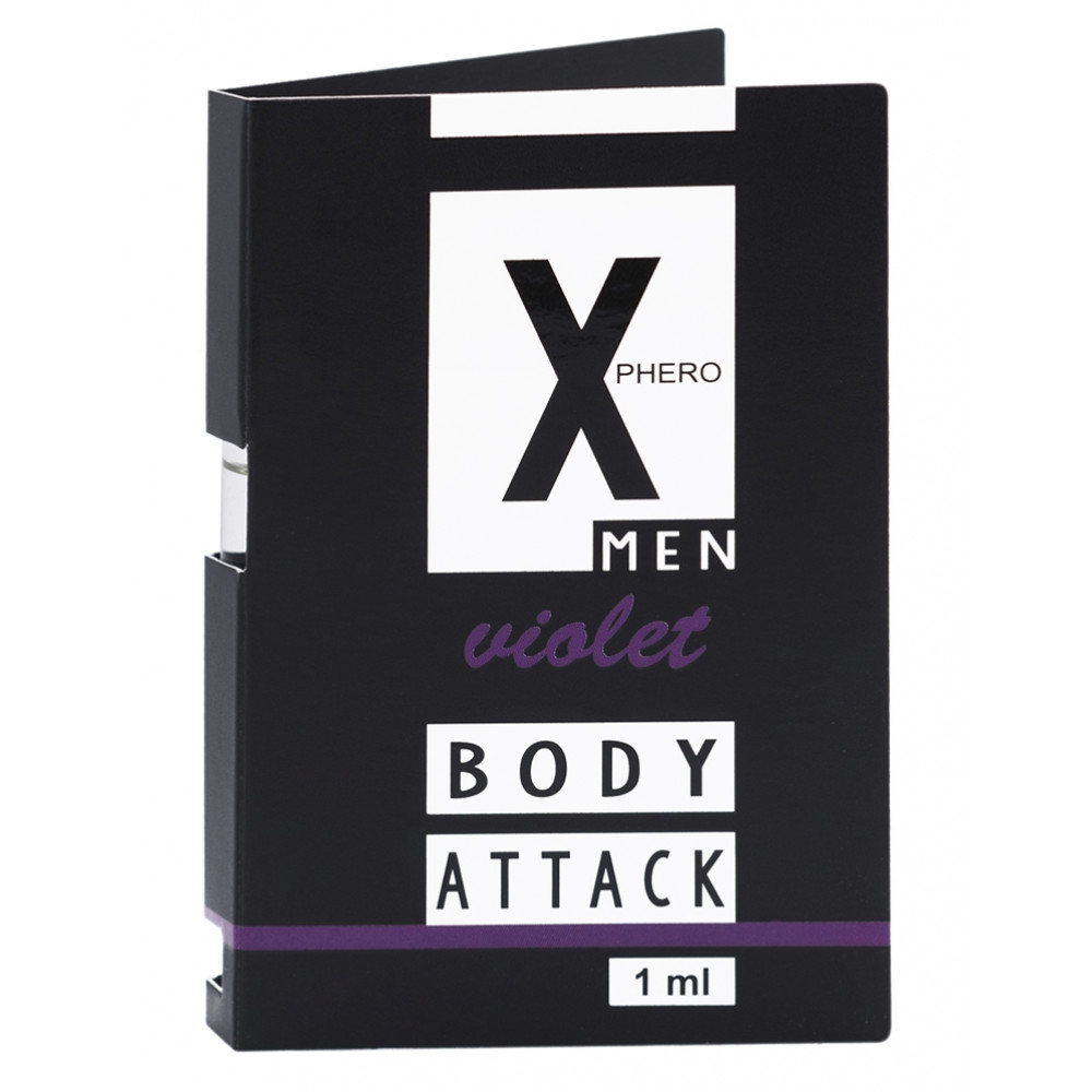  - Духи с феромонами для мужчин X phero Men Violet Body Attack, 1 ml