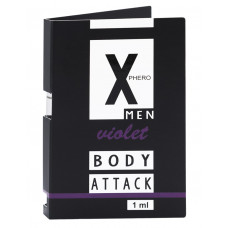 Духи с феромонами для мужчин X phero Men Violet Body Attack, 1 ml