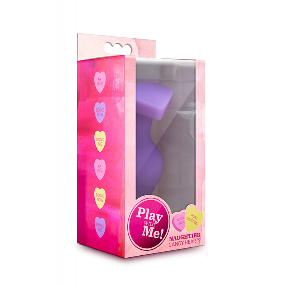 Секс игрушки - Анальная пробка PLAY WITH ME CANDY HEART FUCK ME PURPLE 3