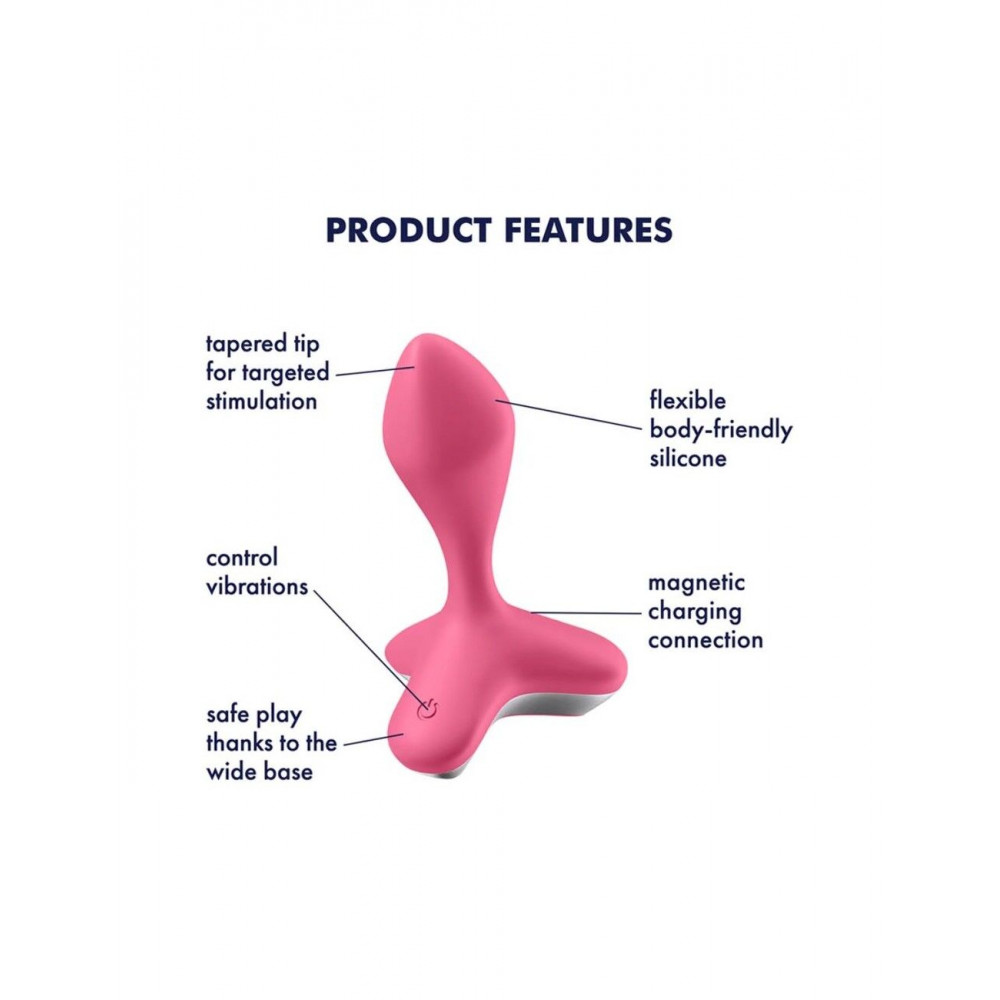 Анальные пробки с вибрацией - Анальная пробка с вибрацией Satisfyer Game Changer Pink 1