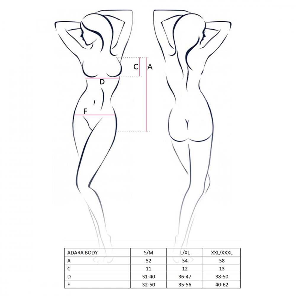 Эротическое боди - Боди монокини ADARA BODY black XXL/XXXL - Passion 1