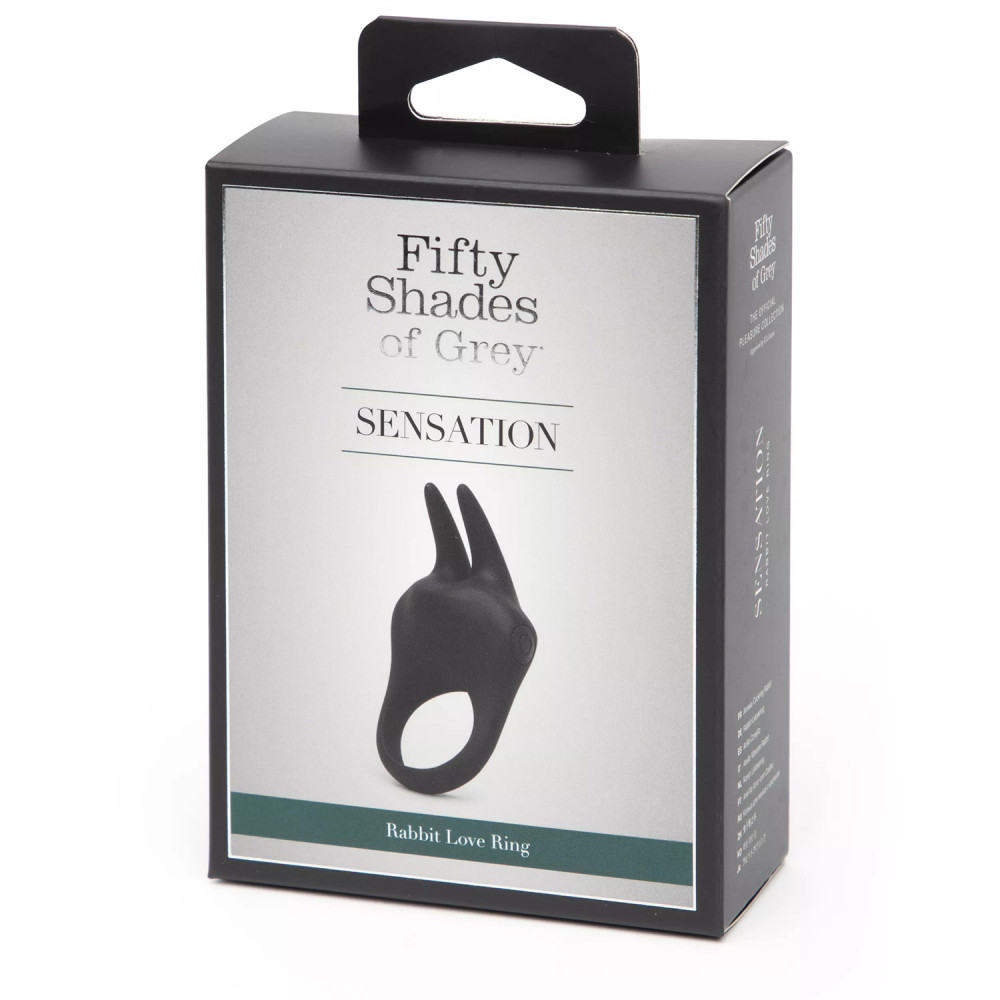 Эрекционные кольца с вибрацией - Эрекционное кольцо Fifty Shades of Grey Sensation Rechargeable Vibrating Rabbit Love Ring 1