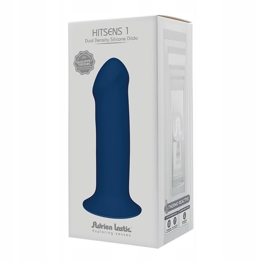 Секс игрушки - Фаллоимитатор термореактивный Adrien Lastic Hitsens 1 на присоске, синий 4