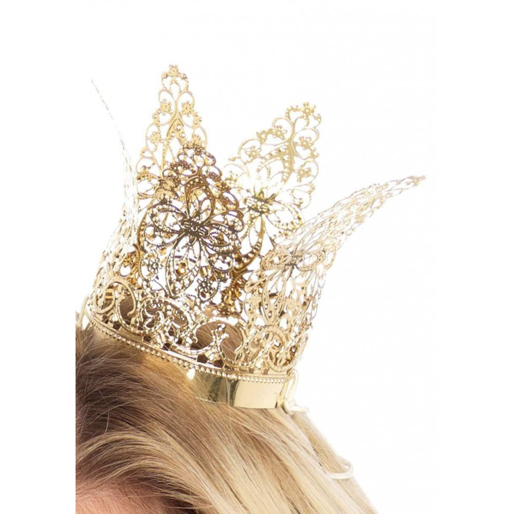  - Корона миниатюрная Leg Avenue золотистая Filigree crown 1
