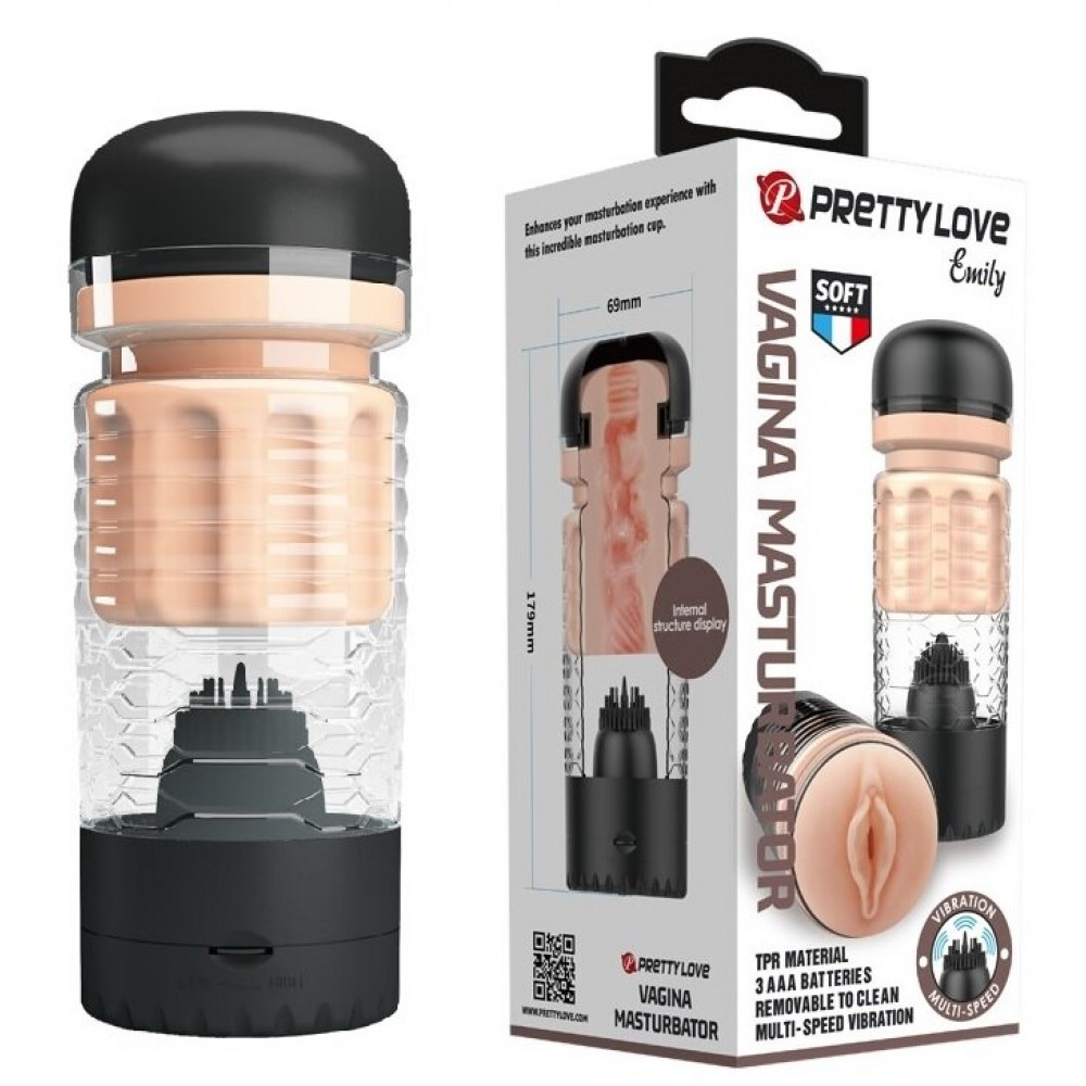 Мастурбаторы вагины - Мастурбатор вагина с вибрацией PRETTY LOVE - Emily, BM-00900T65