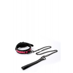 Ошейник с поводком NS Novelties SINFUL 1INCH COLLAR PINK