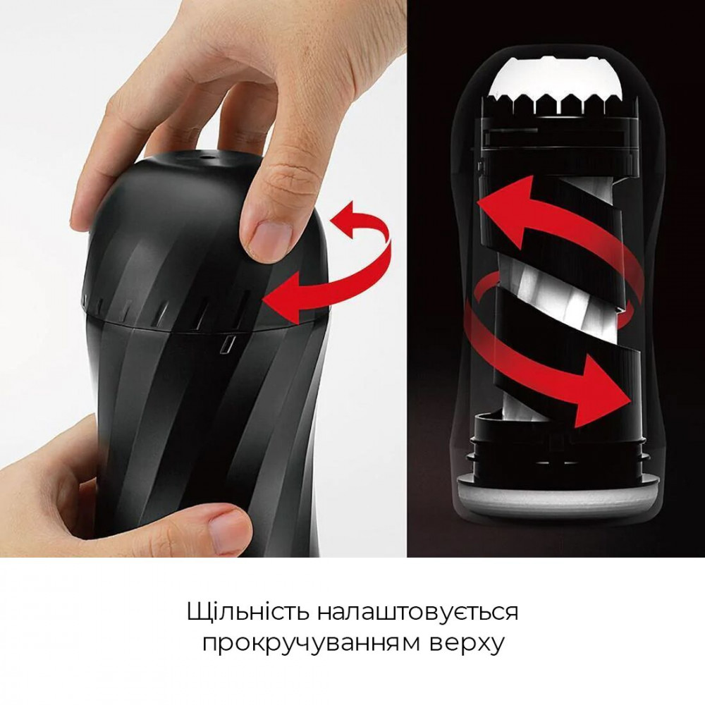 Другие мастурбаторы - Мастурбатор Tenga Air-Tech Twist Tickle Red с изменяемой тугостью обхвата, эффект глубокого минета 4