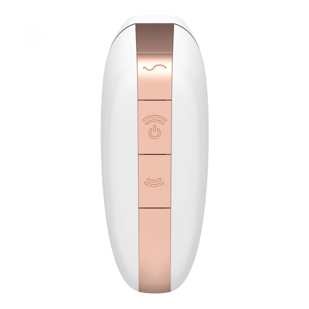Вибраторы вакуумные - Вакуумный клиторальный стимулятор Satisfyer Love Triangle White с управлением через интернет 3