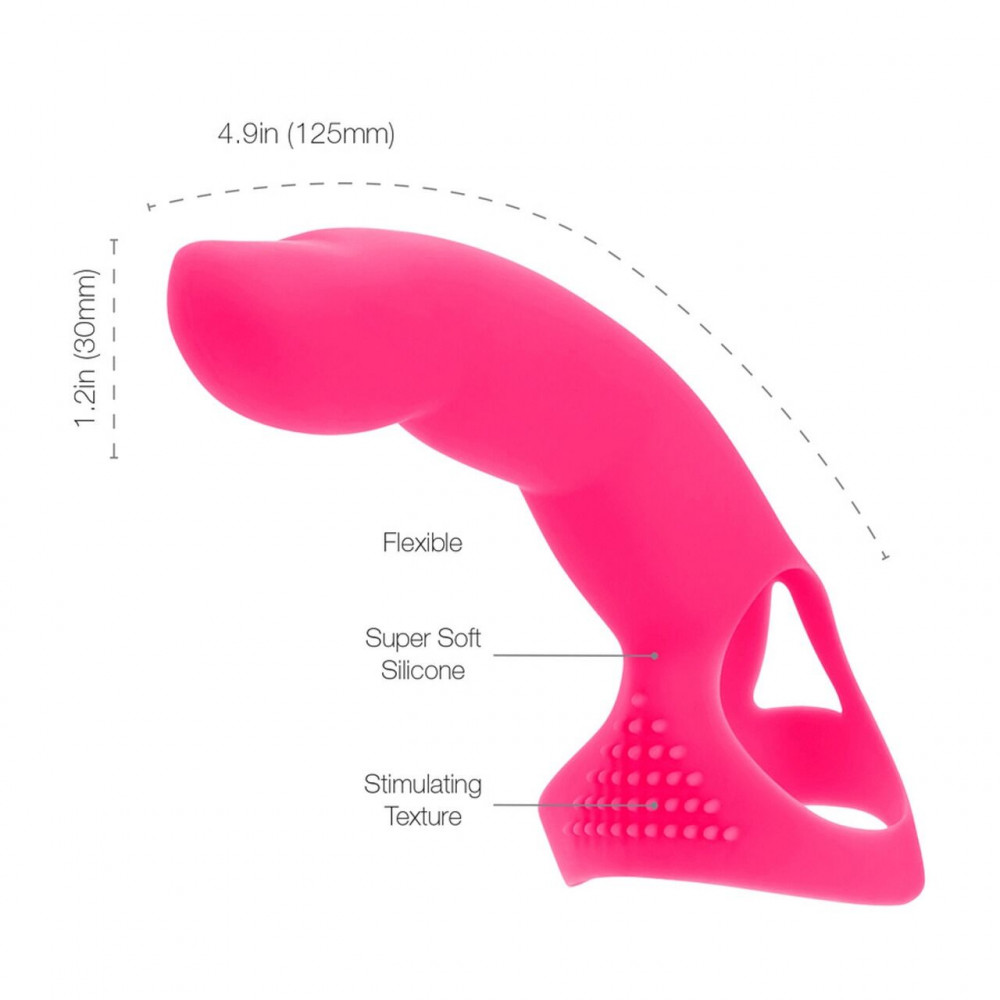 Дилдо - Насадка на палец Simple&True Extra Touch Finger Dong Pink  5