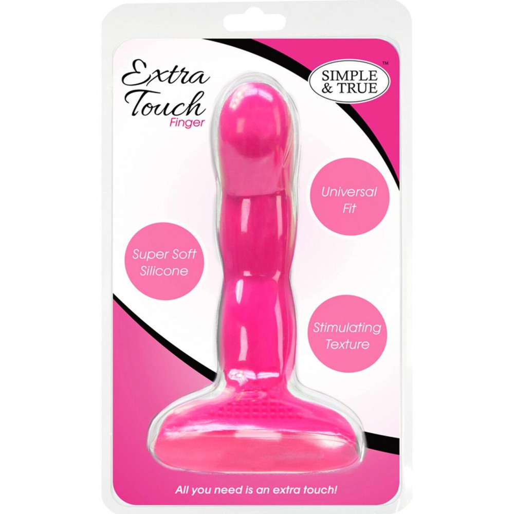 Дилдо - Насадка на палец Simple&True Extra Touch Finger Dong Pink  1