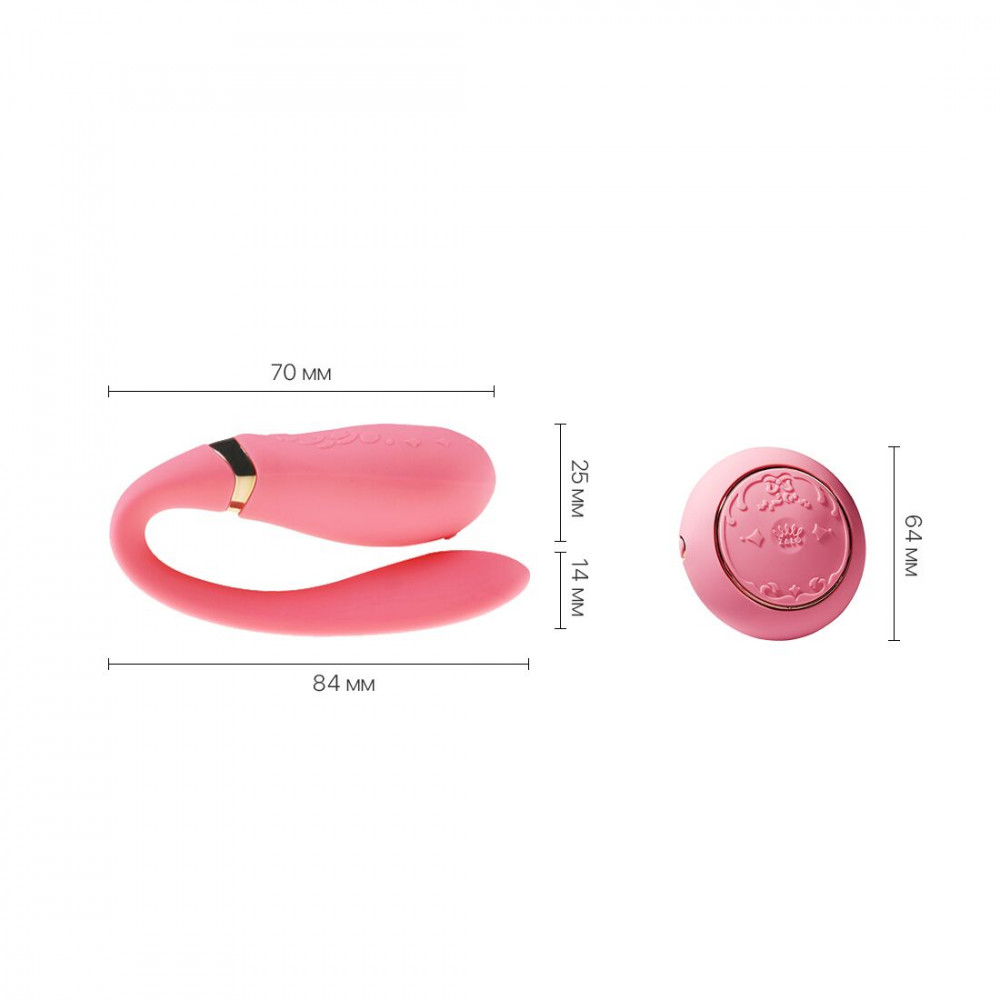 Вибраторы для пар - Смартвибратор для пар Zalo — Fanfan set Rouge Pink, пульт ДУ 8