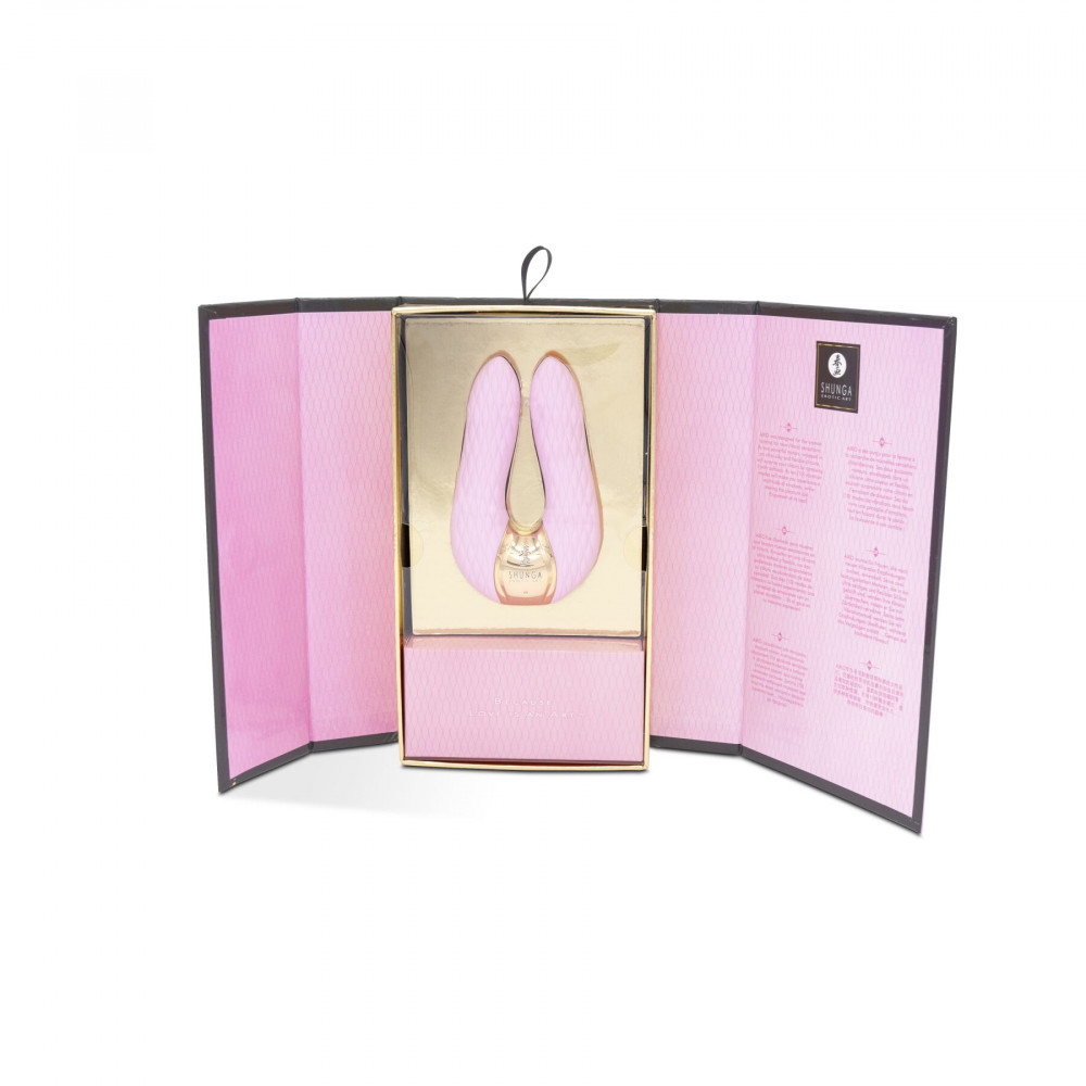 Вибромассажеры - Вибратор для клитора Shunga Aiko Light Pink, гибкие кончики 2