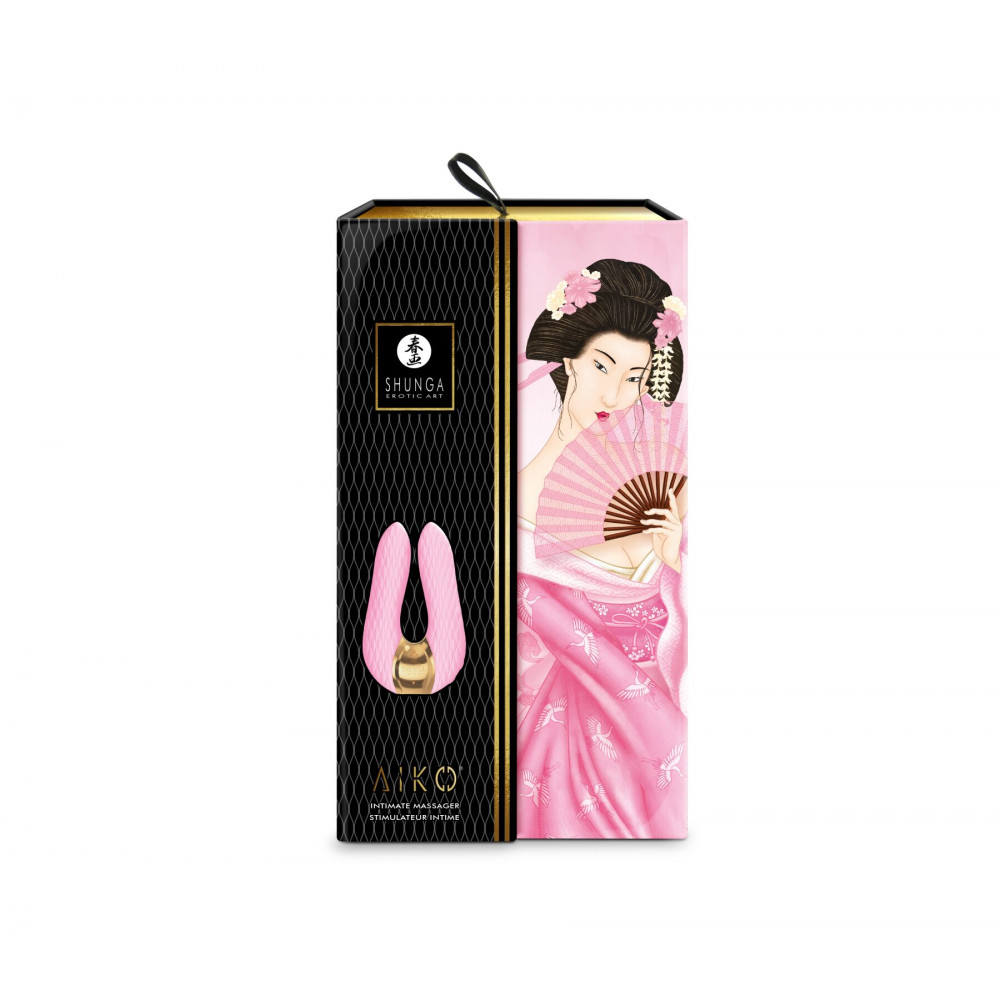 Вибромассажеры - Вибратор для клитора Shunga Aiko Light Pink, гибкие кончики 4