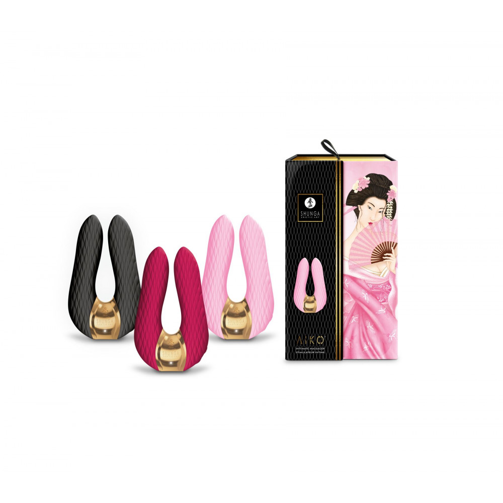 Вибромассажеры - Вибратор для клитора Shunga Aiko Light Pink, гибкие кончики 1