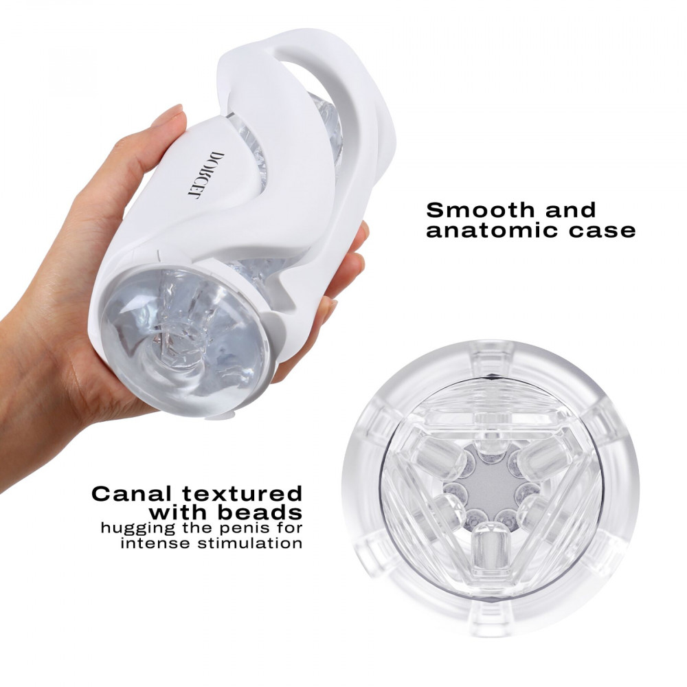Другие мастурбаторы - Мастурбатор Dorcel DEEP BLOW WHITE, двойное использование 6