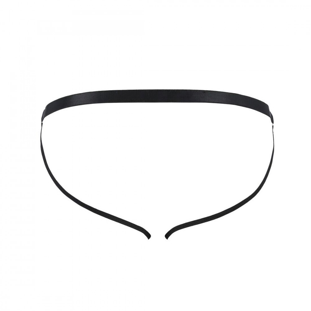 Стринги, трусы и шорты - Мужские открытые слипы Passion 034 Open Luke XXL/XXXL Black, экокожа 1