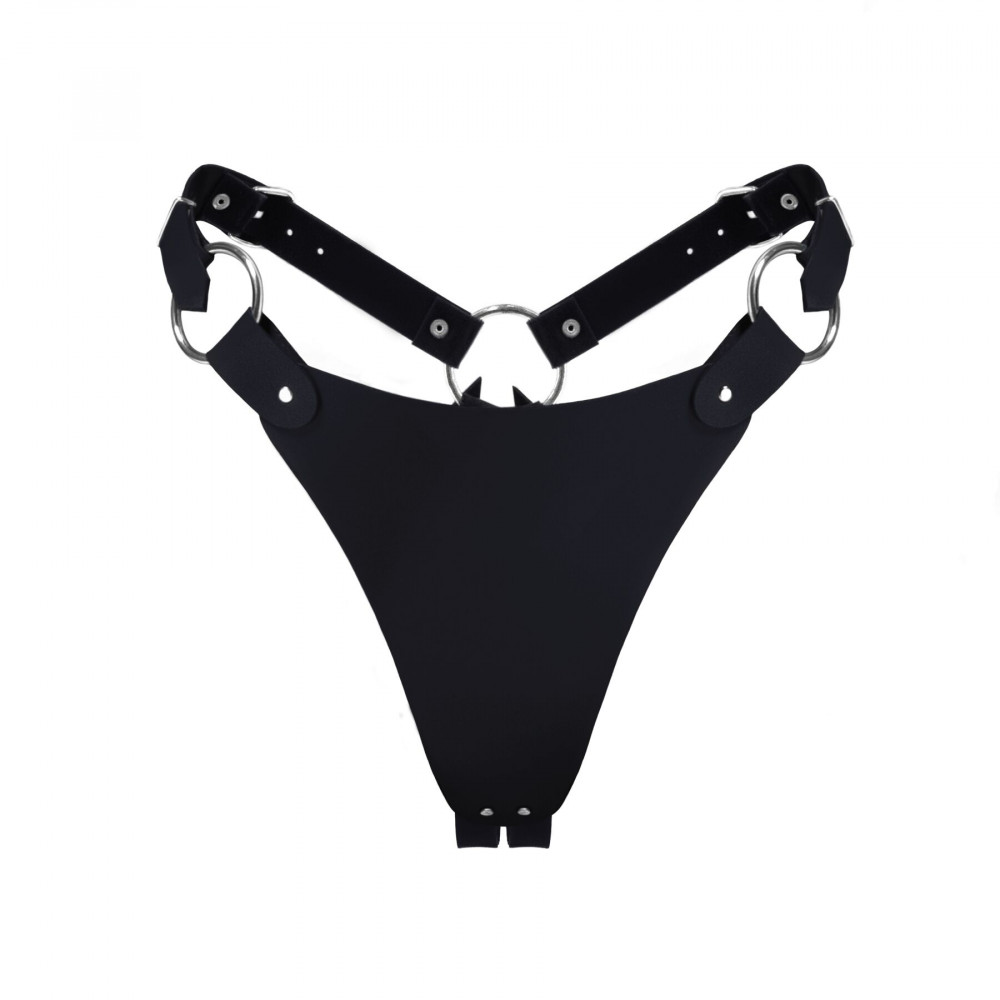 Сексуальные трусики - Трусики из натуральной кожи Feral Feelings - String Bikini Black