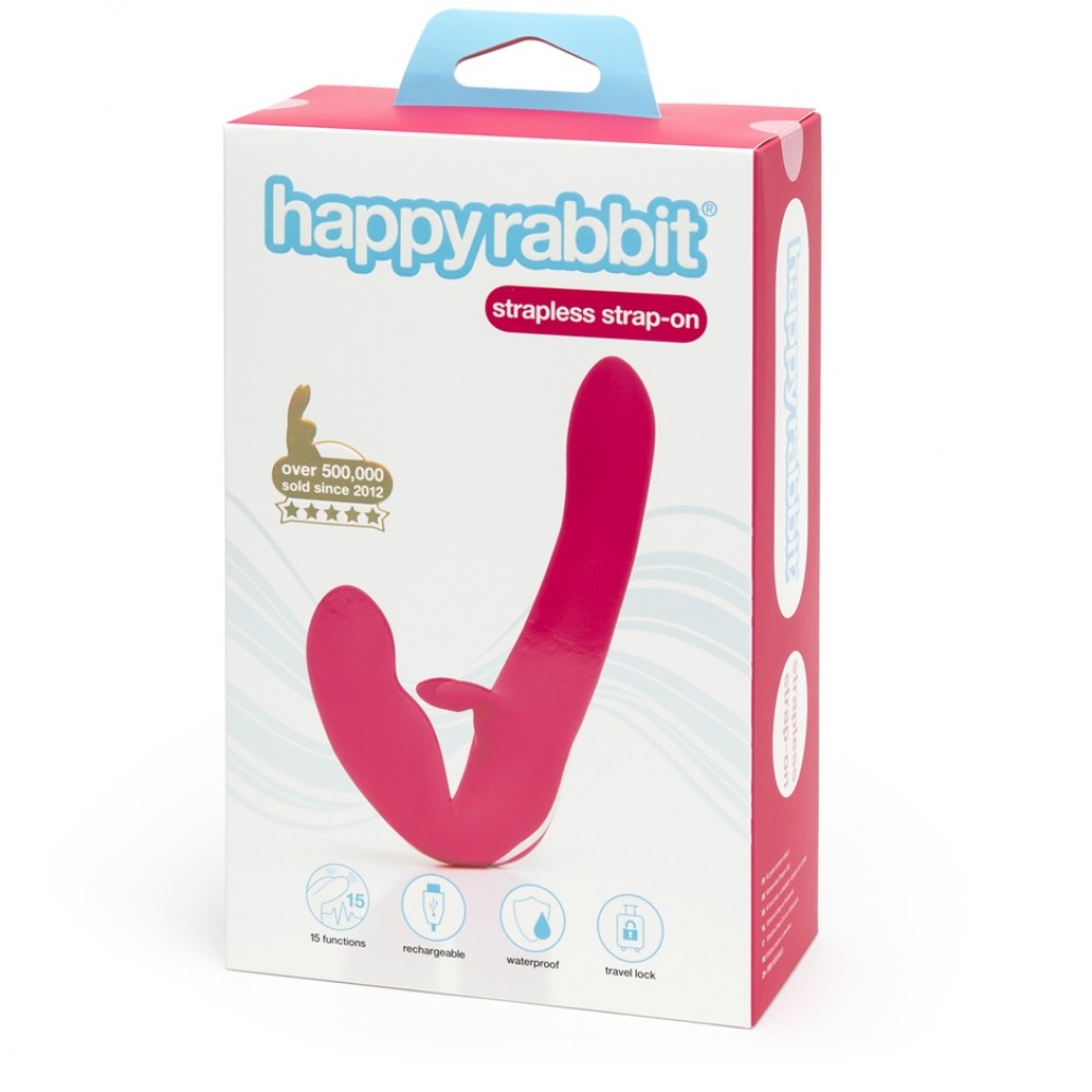 Женские страпоны - Страпон безременевий с вибрацией Lovehoney HAPPY RABBIT