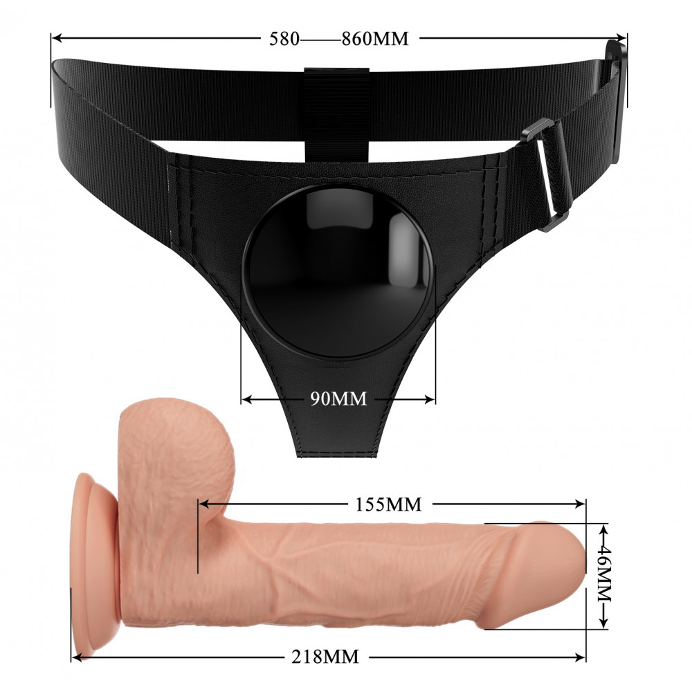 Страпон - Страпон женский Pretty Love - HARNESS BRIEFS Jerry, BW-022089NR 2