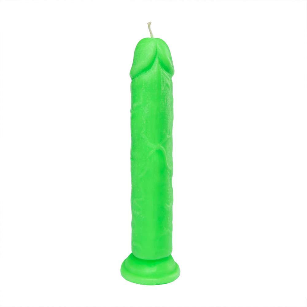 Массажные масла и свечи - Свеча LOVE FLAME - Dildo Roma Green Fluor, CPS03-GREEN 2