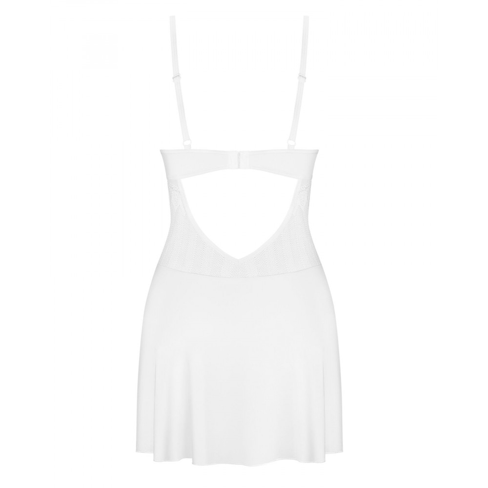 Эротические пеньюары и сорочки - Пеньюар Obsessive Alissium chemise & thong XS/S 4