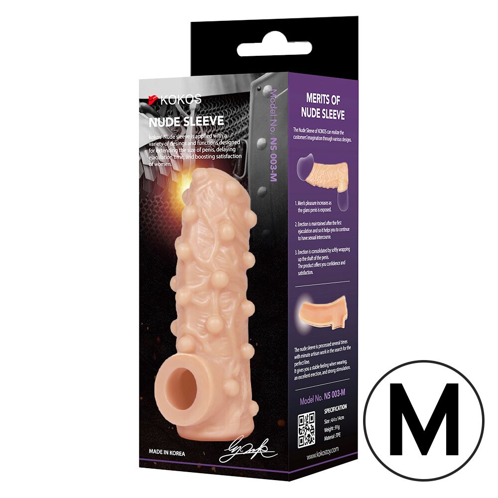 Насадки на член - Насадка на член Kokos Nude Sleeve NS 001 M 1