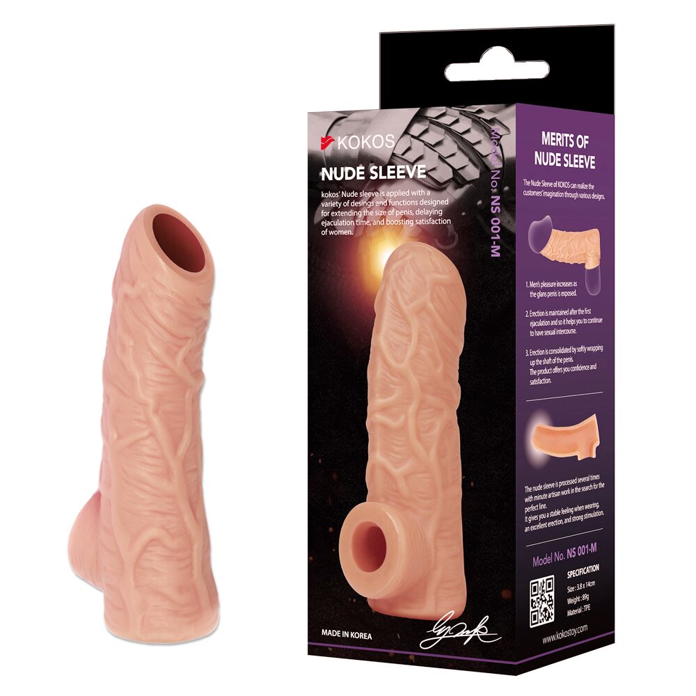 Насадки на член - Насадка на член Kokos Nude Sleeve NS 001 M 3