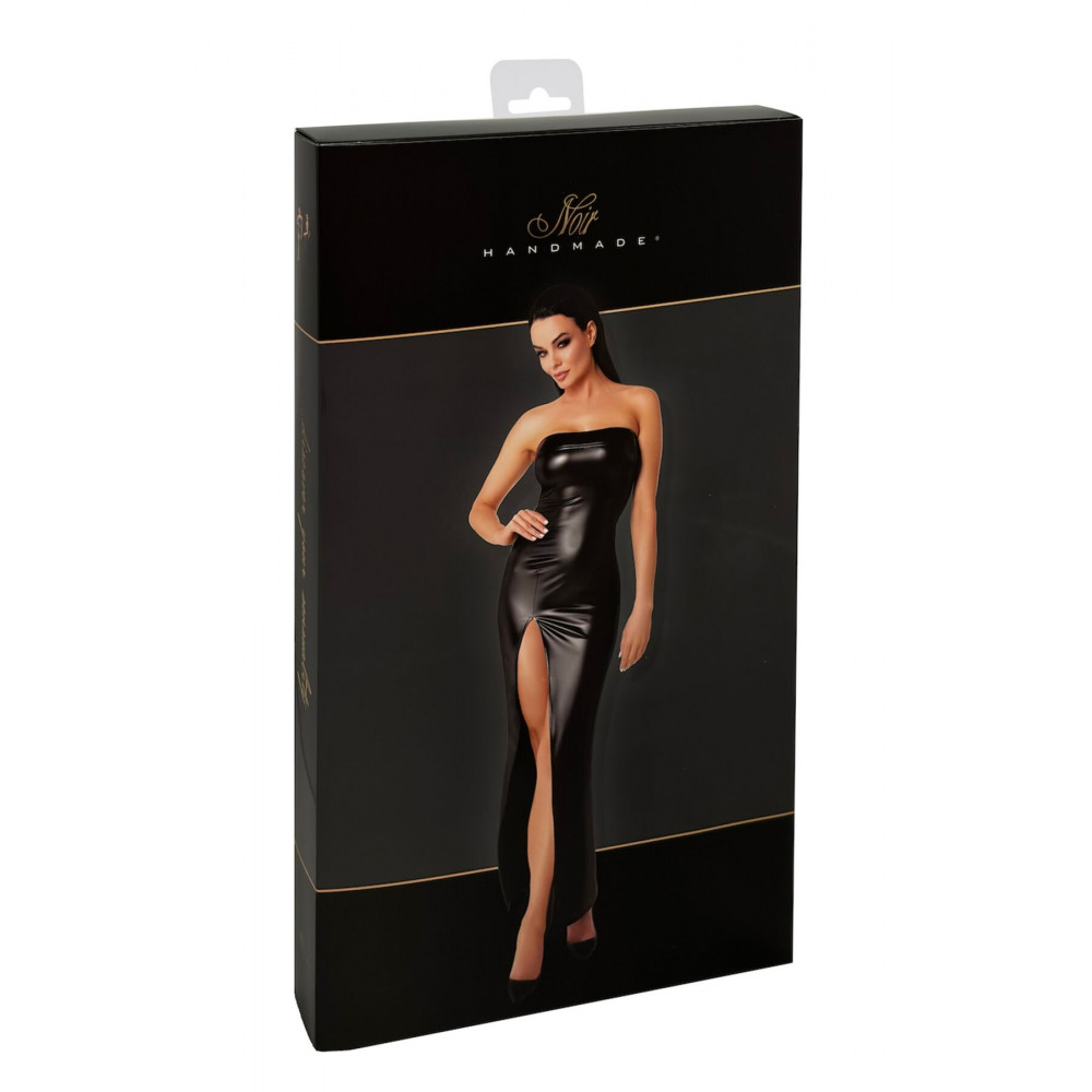 Сексуальные платья - Платье Noir Handmade F336 Powerwetlook long dress - M 7