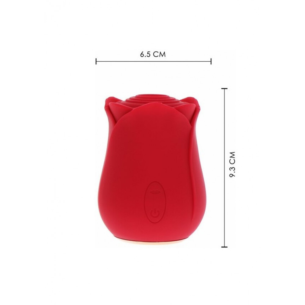 Секс игрушки - Вакуумный стимулятор клитора в виде розы Toy Joy, силиконовый, красный 2