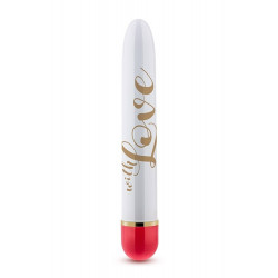 Вибратор Дамский пальчик Blush Love, бело-красный, 14.5 х 2.5 см