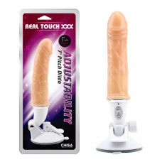 Вибратор реалистичный Chisa Real Touch XXX Adjustability на регулируемой присоске, бежевый