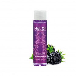 Согревающее съедобное массажное масло вкус: ежевика HOT OIL, 100 мл Nuei (Испания)