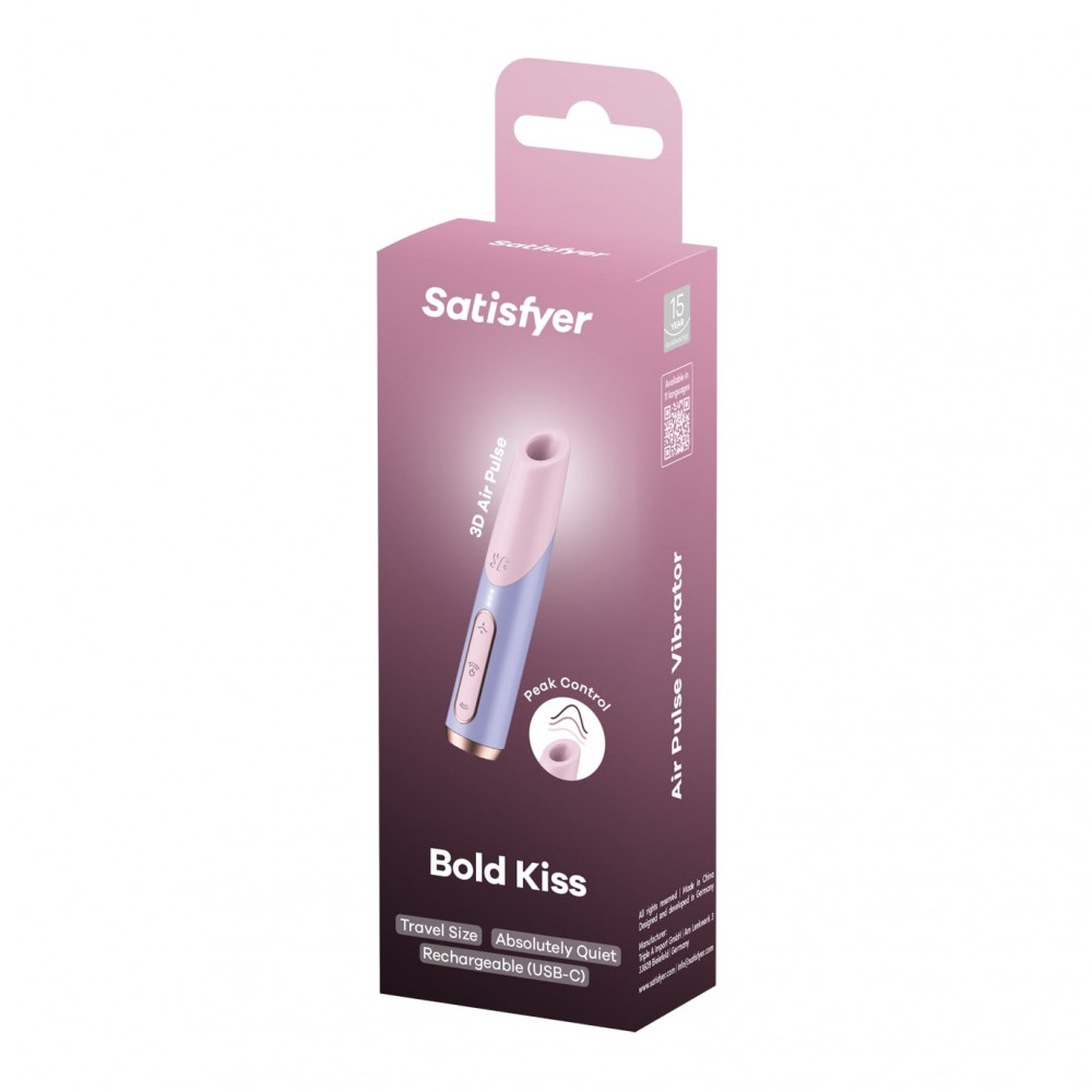 Вибраторы вакуумные - Вакуумный стимулятор клитора Bold Kiss Satisfyer 1
